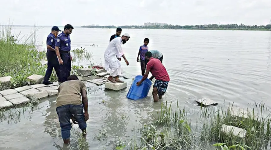 পটুয়াখালীতে ৪৩ ড্রাম চিংড়ির রেনু জব্দ, নদীতে অবমুক্ত
